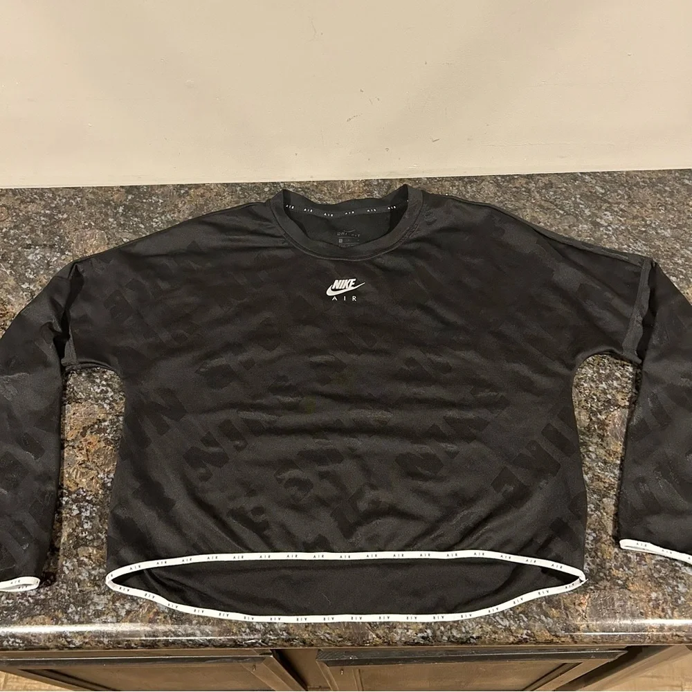Nike Air Women's Long Sleeve Running Top Training Gym Jacquard Dri-FIT Large